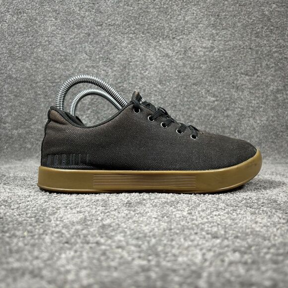 NOBULL Canvas Trainer Women’s Sz 8 Men’s Sz 6.5 Black Gum Athletic Shoes Used - Picture 1 of 13